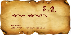 Péter Nátán névjegykártya