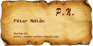 Péter Nátán névjegykártya