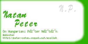 natan peter business card